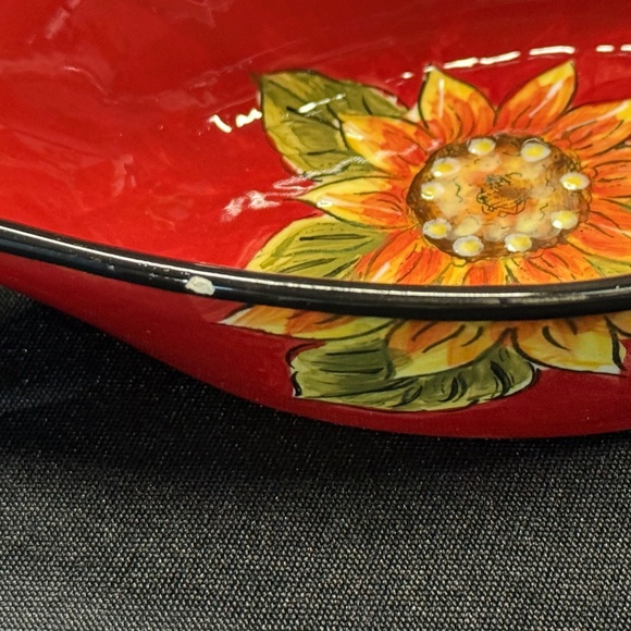 Maxcera Provence Sunflower Spoon Rest 10.5" - Picture 6 of 7